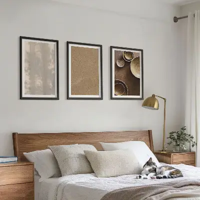 Minimalist texture structures set of 3 framed wall art pieces