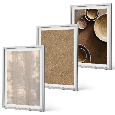 Set of 3 framed wall art pieces Minimalist texture structures