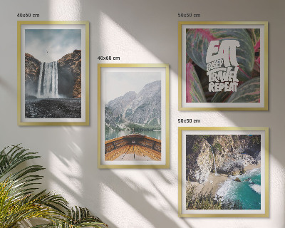 Multi-piece wall decor set Waterfall mountain travel nature