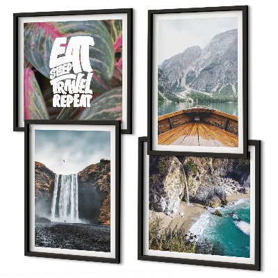 Multi-piece wall decor set Waterfall mountain travel nature