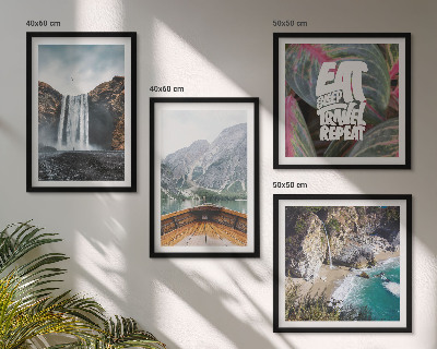 Multi-piece wall decor set Waterfall mountain travel nature