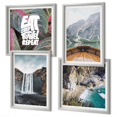 Multi-piece wall decor set Waterfall mountain travel nature