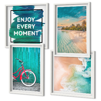 Multi-piece wall decor set Sea boat bike inspiration