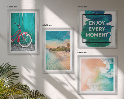 Multi-piece wall decor set Sea boat bike inspiration