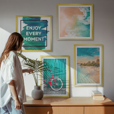 Multi-piece wall decor set Sea boat bike inspiration
