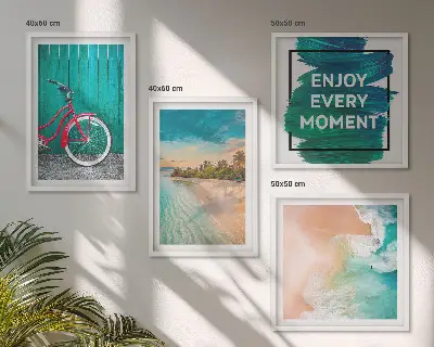 Multi-piece wall decor set sea boat and bicycle inspiration