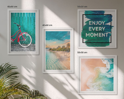 Multi-piece wall decor set Sea boat bike inspiration