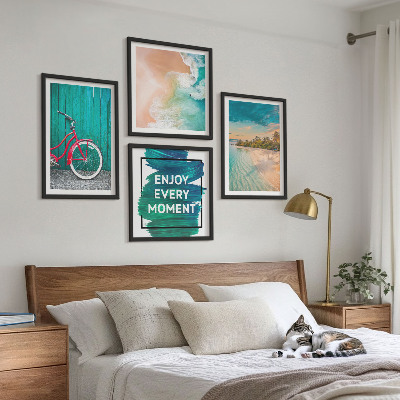 Multi-piece wall decor set Sea boat bike inspiration