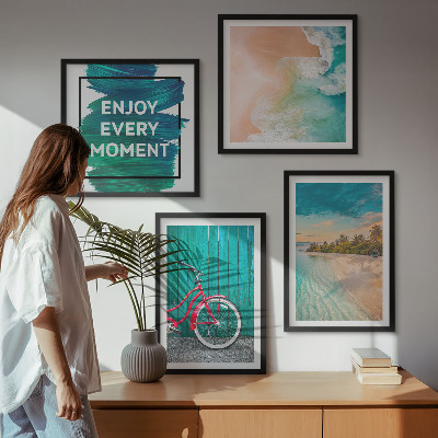 Multi-piece wall decor set Sea boat bike inspiration