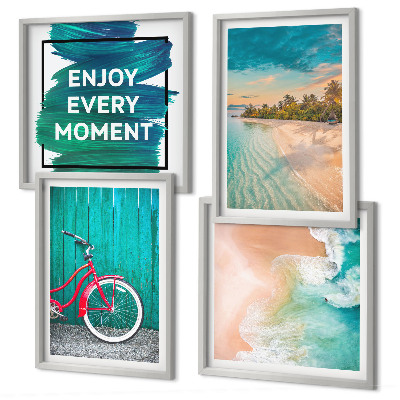 Multi-piece wall decor set Sea boat bike inspiration
