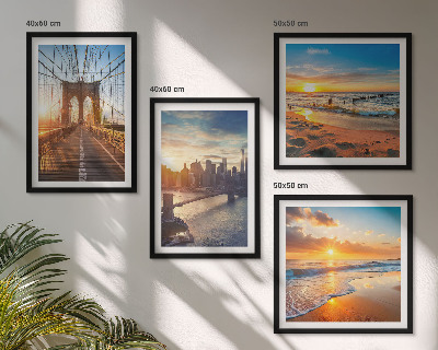 Multi-piece wall decor set Bridges sunsets city