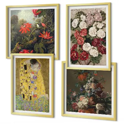 Gustav Klimt Tree of Life wall art set of 4 canvas prints