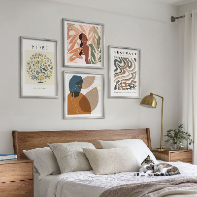 Multi-piece wall decor set Boho aesthetic pastel posters