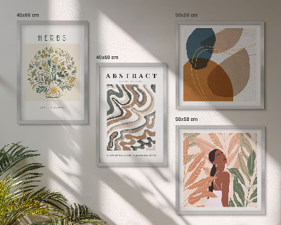 Multi-piece wall decor set Boho aesthetic pastel posters