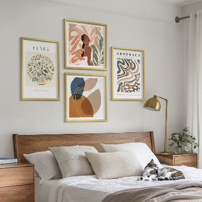 Multi-piece wall decor set Boho aesthetic pastel posters