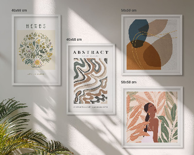 Multi-piece wall decor set Boho aesthetic pastel posters