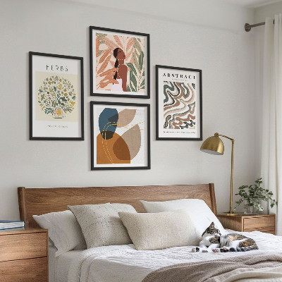 Multi-piece wall decor set Boho aesthetic pastel posters