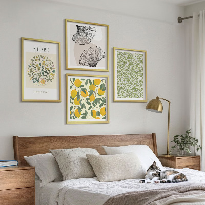 Multi-piece wall decor set Lemon Herbs and Leaves