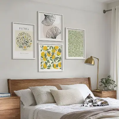 Lemon Herbs and Leaves wall decor set multi-piece