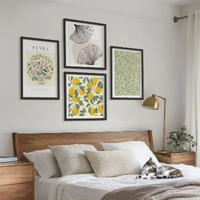 Lemon Herbs and Leaves wall decor set multi-piece