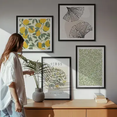 Lemon Herbs and Leaves wall decor set multi-piece