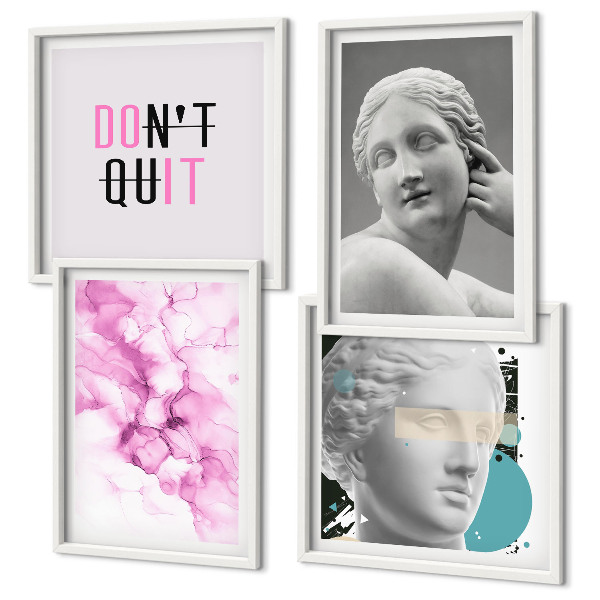 Wall art set Abstract watercolor sculpture