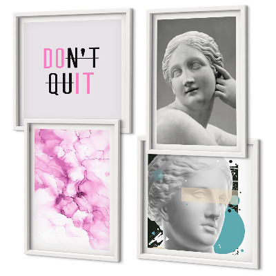 Wall art set Abstract watercolor sculpture