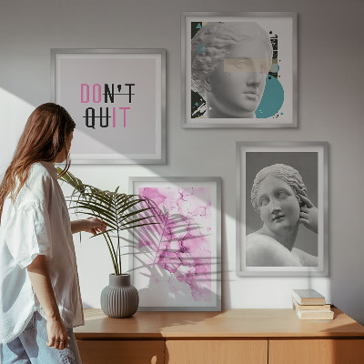 Wall art set Abstract watercolor sculpture