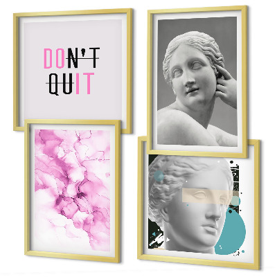 Wall art set Abstract watercolor sculpture