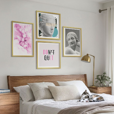 Wall art set Abstract watercolor sculpture