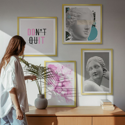 Wall art set Abstract watercolor sculpture