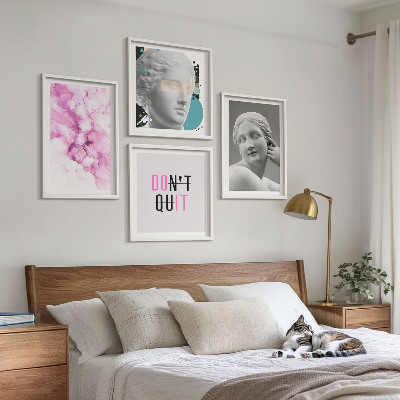Wall art set Abstract watercolor sculpture