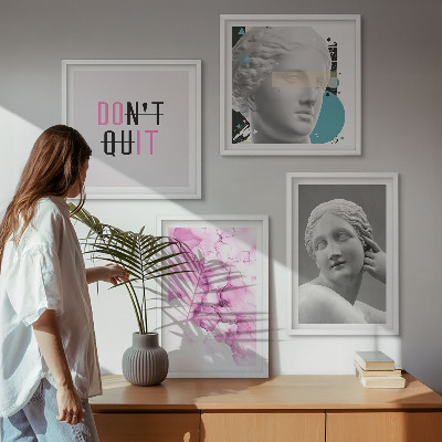 Wall art set Abstract watercolor sculpture