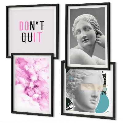Wall art set Abstract watercolor sculpture