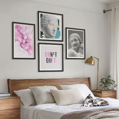 Wall art set Abstract watercolor sculpture
