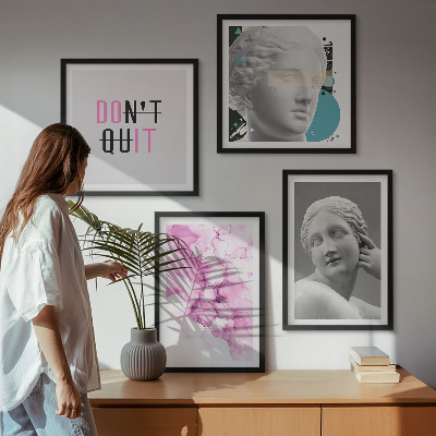 Wall art set Abstract watercolor sculpture