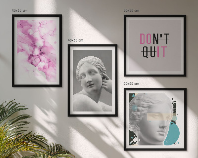 Wall art set Abstract watercolor sculpture