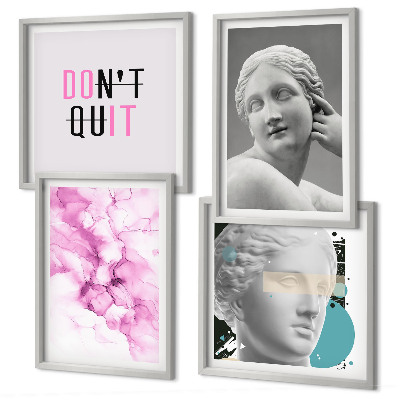 Wall art set Abstract watercolor sculpture