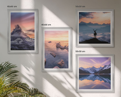 Wall art set Landscapes mountains lakes jelen