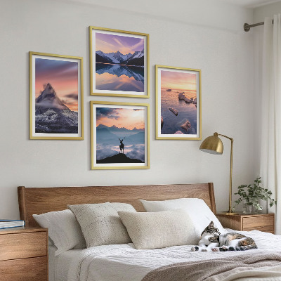 Wall art set Landscapes mountains lakes jelen