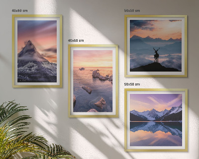 Wall art set Landscapes mountains lakes jelen