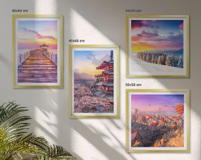 Romantic skyscapes wall art set of 4 pieces