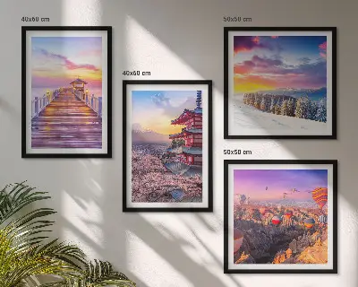 Romantic skyscapes wall art set of 4 pieces