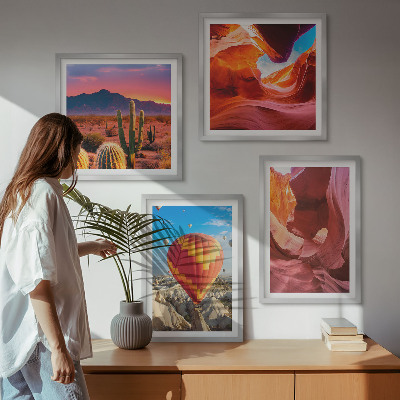 Wall art set Landscapes of desert gorges