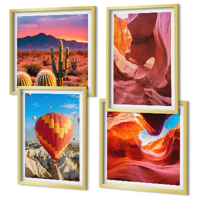 Wall art set Landscapes of desert gorges