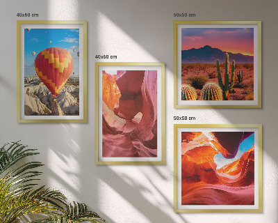 Wall art set Landscapes of desert gorges