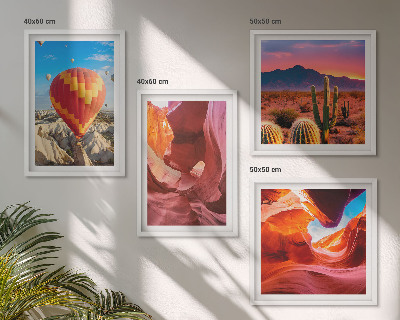 Wall art set Landscapes of desert gorges