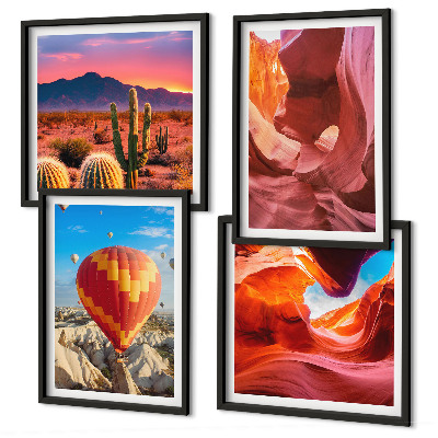Wall art set Landscapes of desert gorges