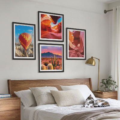 Wall art set Landscapes of desert gorges