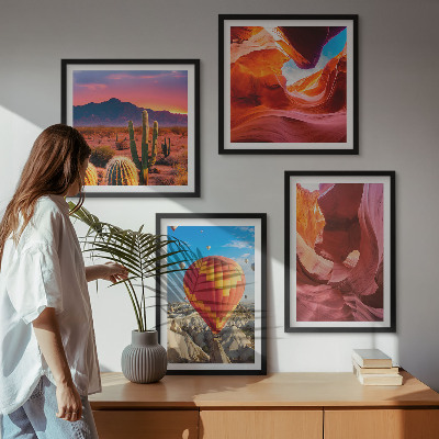 Wall art set Landscapes of desert gorges